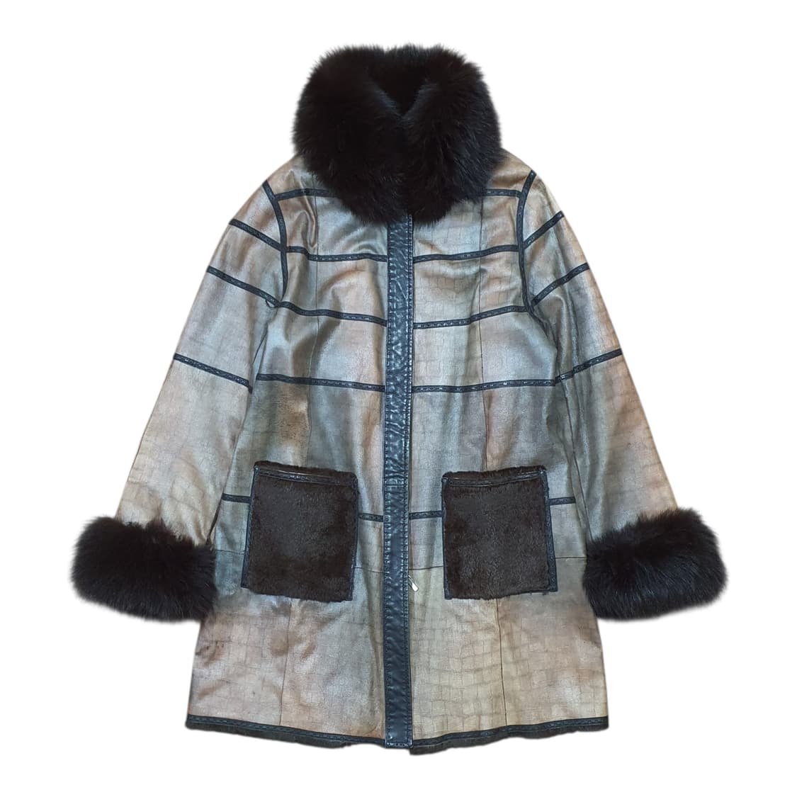 ✨ (바배) 토끼털 토끼가죽 여우털 무스탕 코트 자켓 상품이미지1