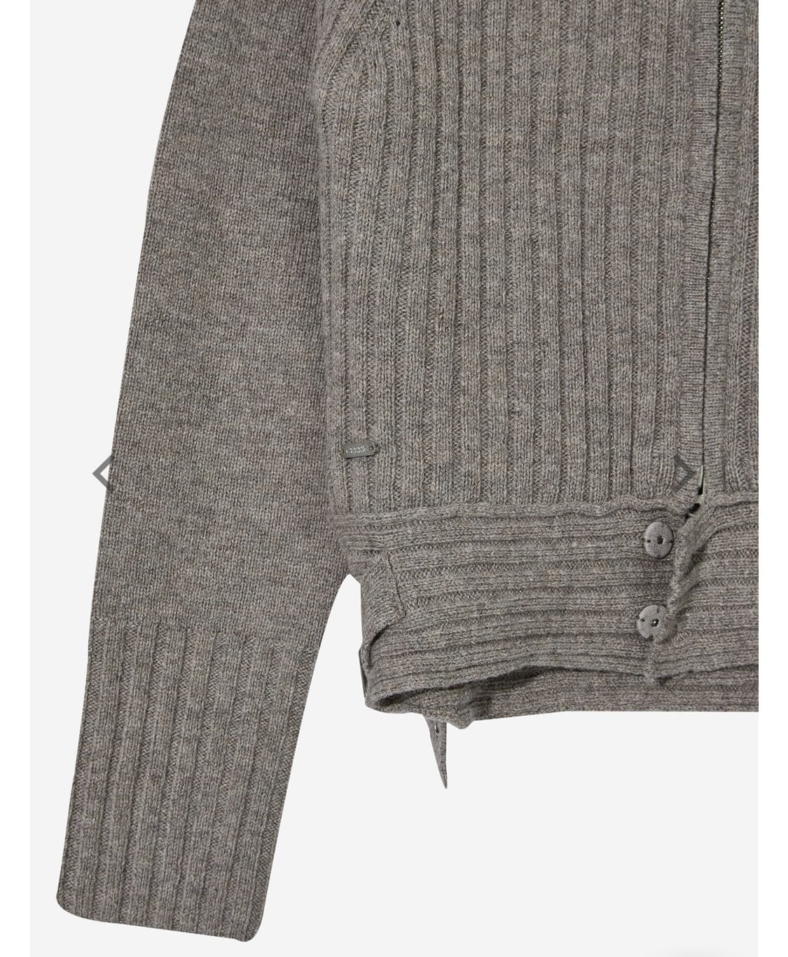 세릭 HEM BUTTON KNIT ZIP UP 브라운 상품이미지5