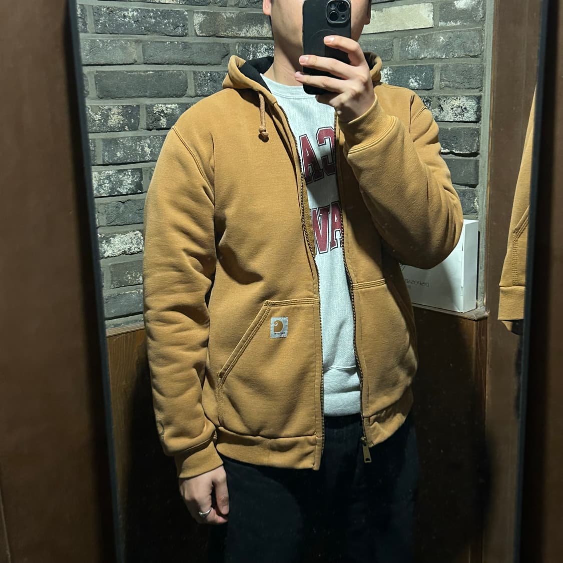 S) 칼하트 레인디펜더 워크웨어 써멀 후드집업 상품이미지10