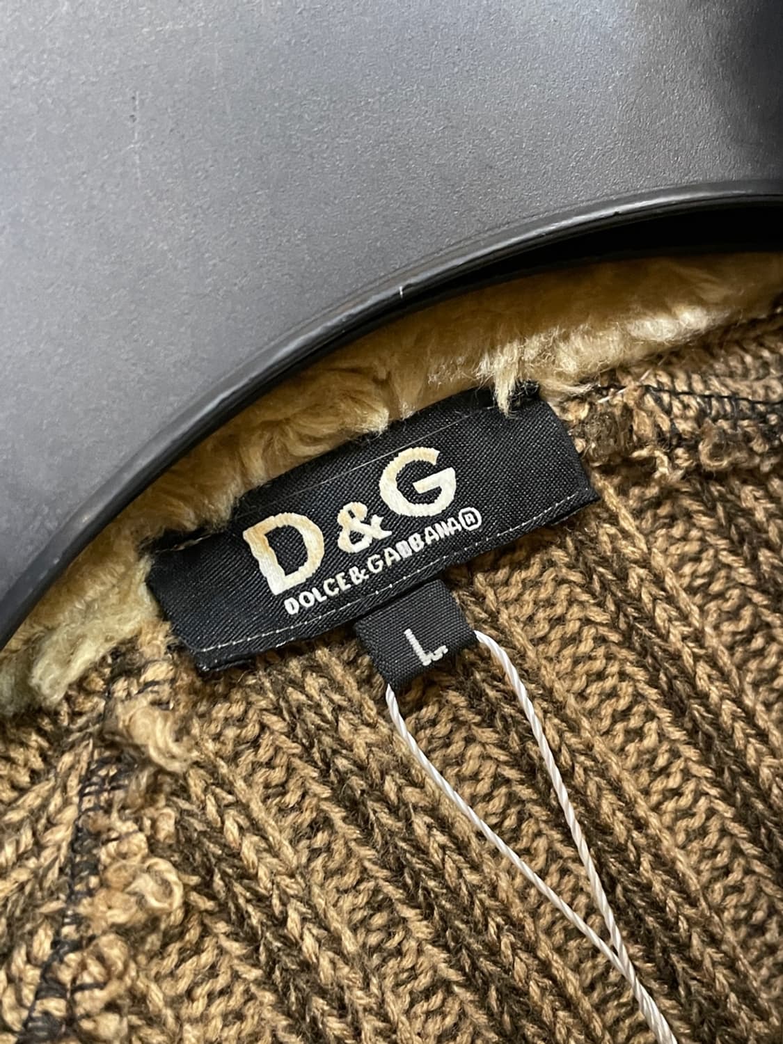 돌체앤가바나 시어링 레더 니트 집업 상품이미지7