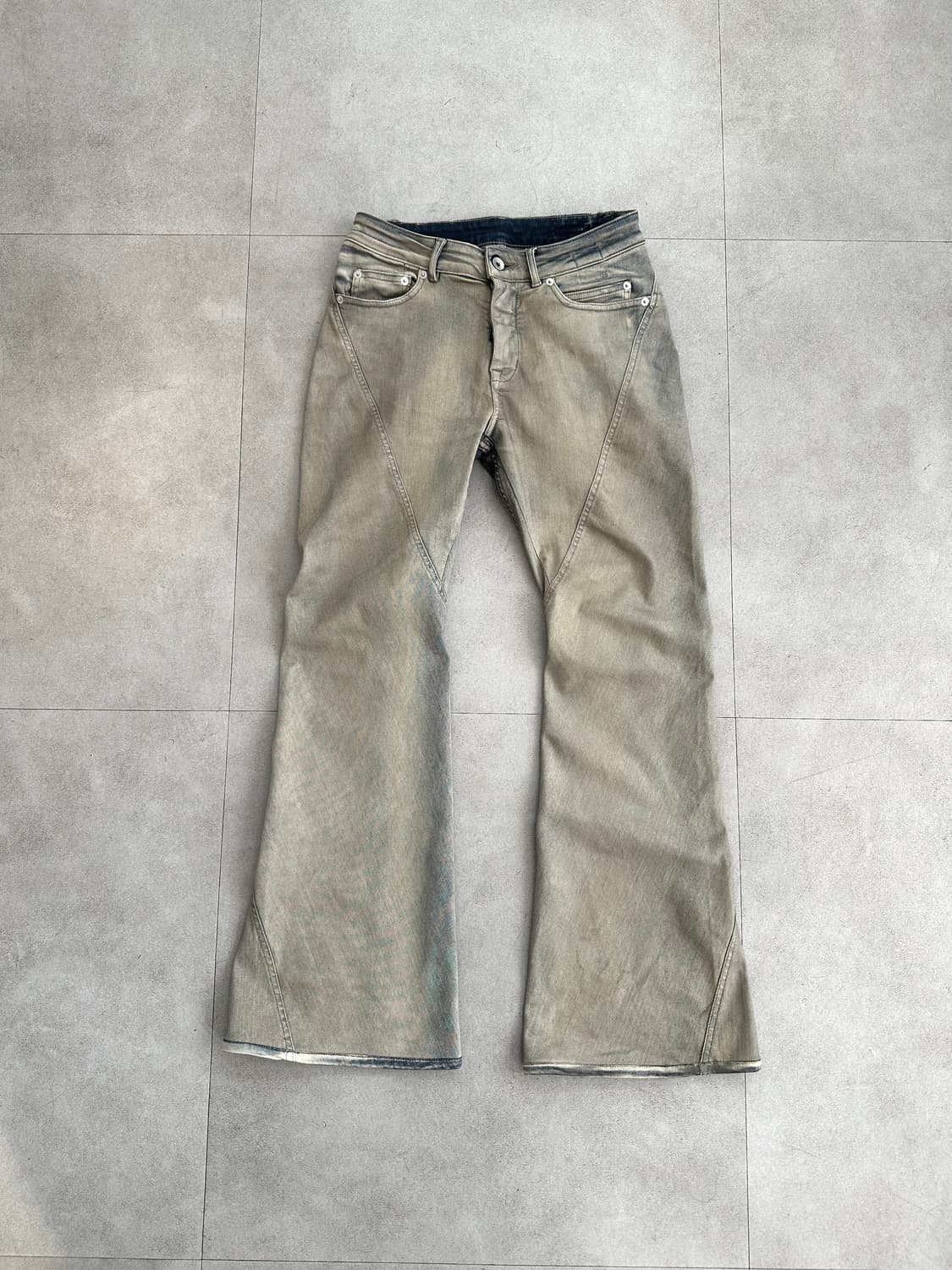 릭오웬스 바이어스 부츠컷 플레어 팬츠 상품이미지2