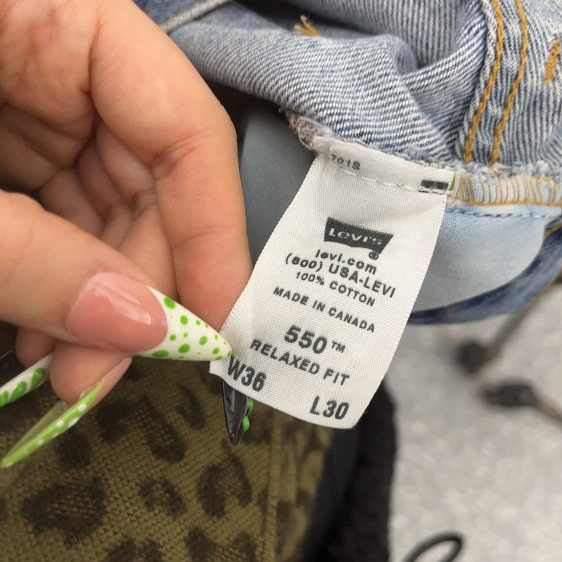 리바이스 550 빈티지 90's 와이드 데님팬츠 36인치 C09070 상품이미지7