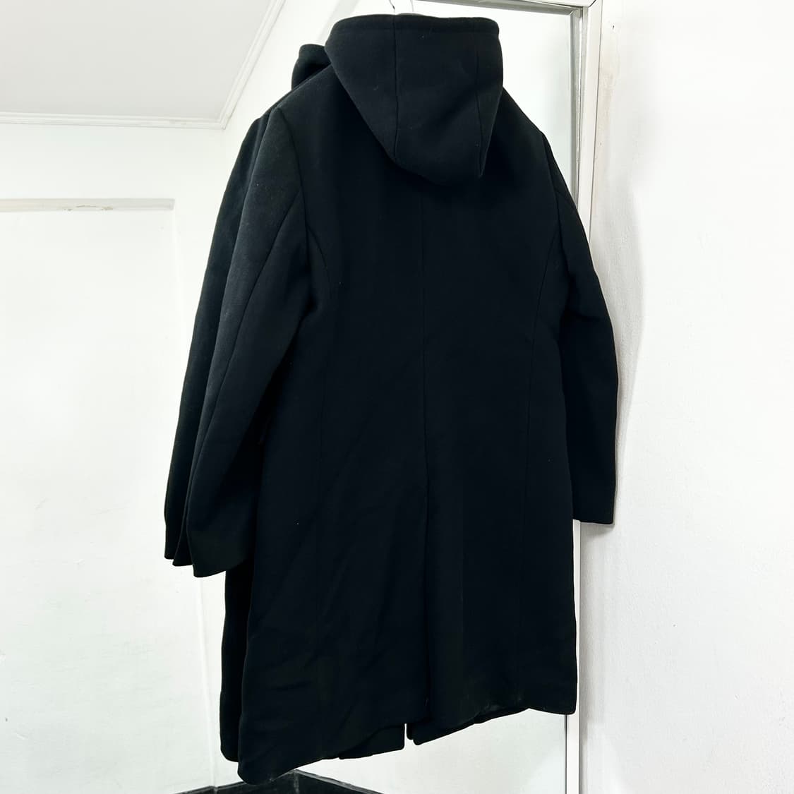 프라다 패디드 후드 울 롱코트 상품이미지5