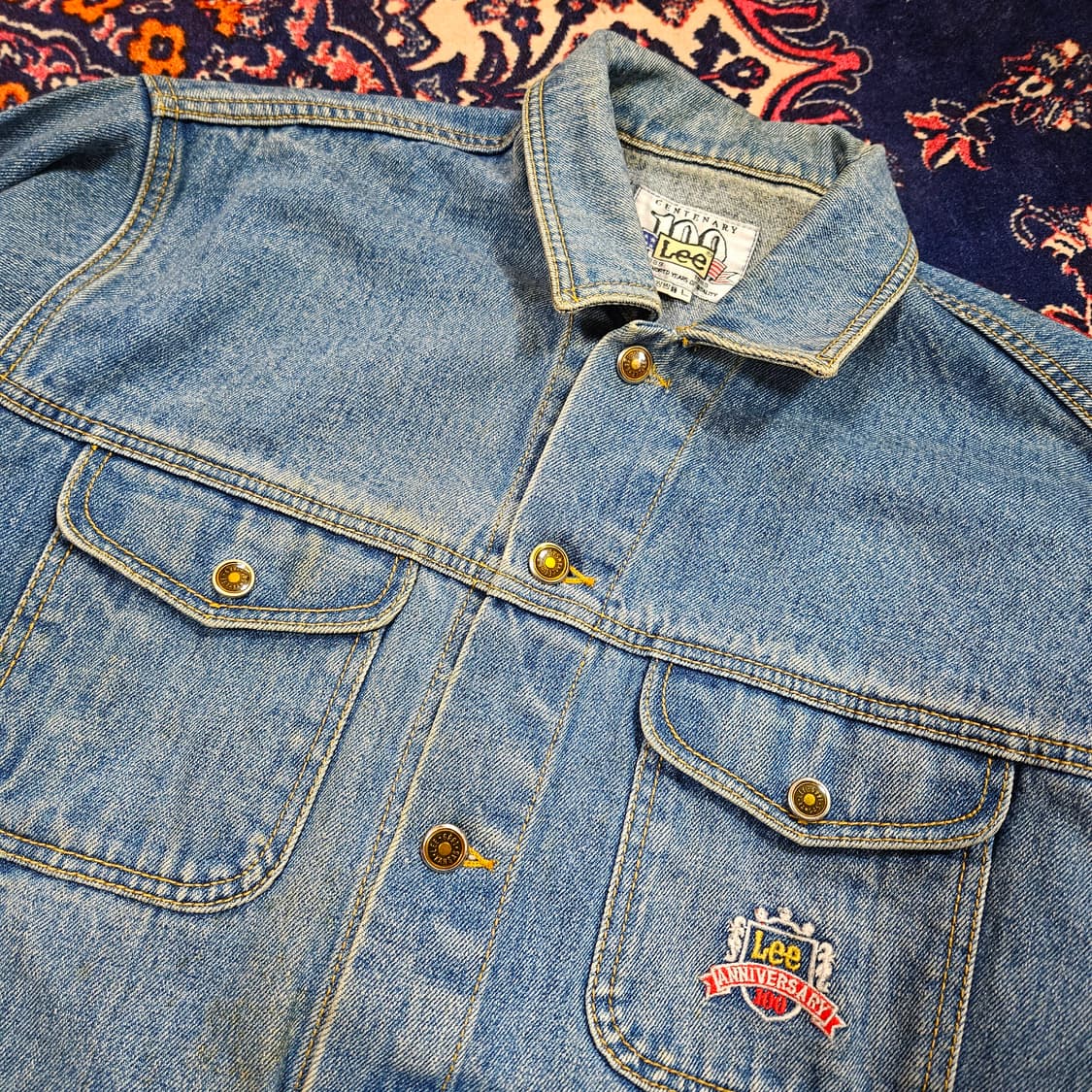 리(Lee) 80's 빈티지 포켓 자수 데님자켓 L size 상품이미지2