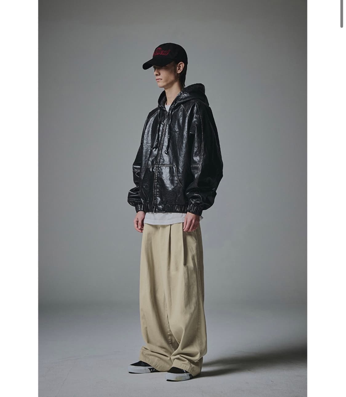 낫포너드 투턱 와이드 코튼팬츠(베이지/M) 치노팬츠/커브드팬츠/인템포무드 상품이미지6