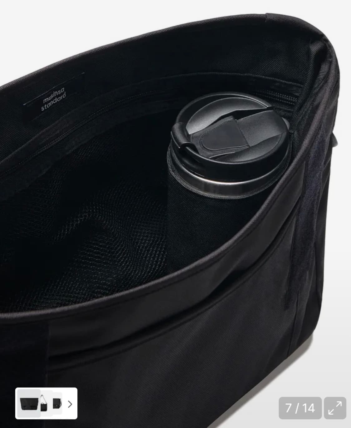 무신사 스탠다드 코듀라 메신저백 블랙 상품이미지6