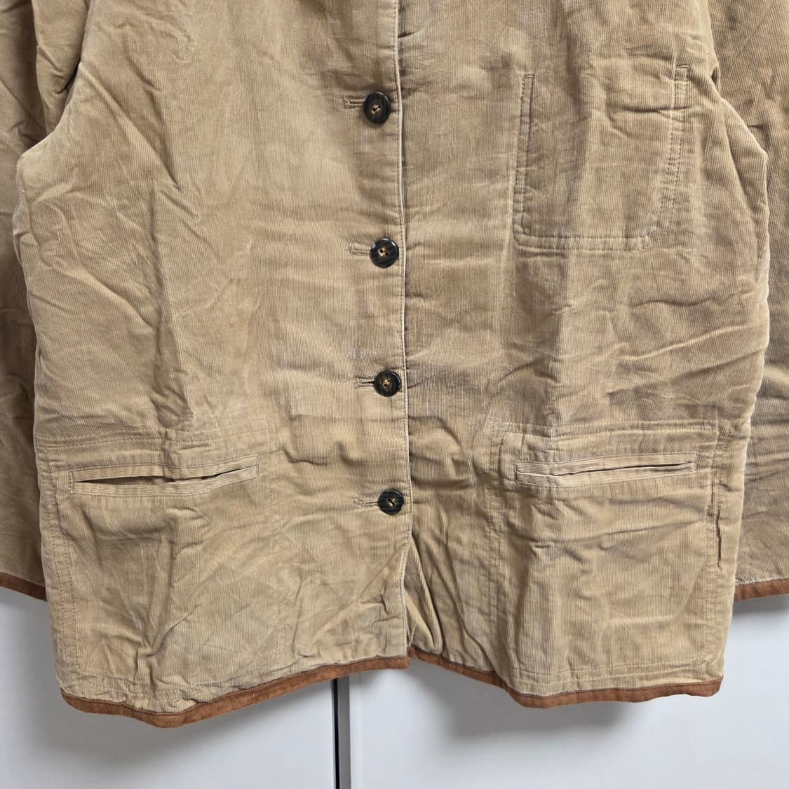 일본 빈티지 스웨이드 퀄팅 워크자켓 L(100) 상품이미지3