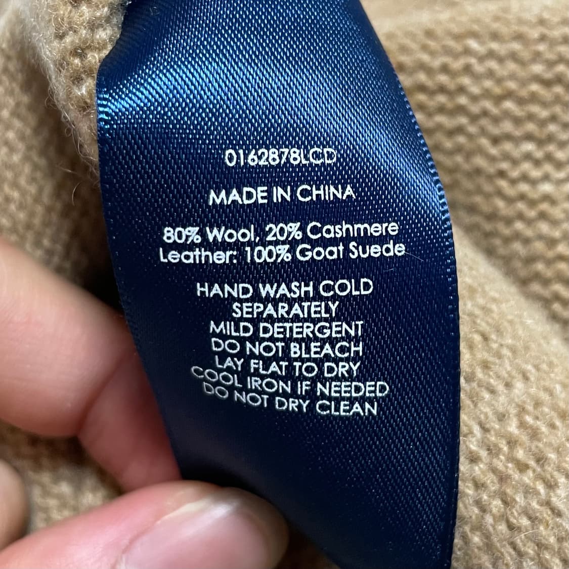 XS 폴로랄프로렌 울 캐시미어 베이지 니트 롱 원피스 상품이미지5