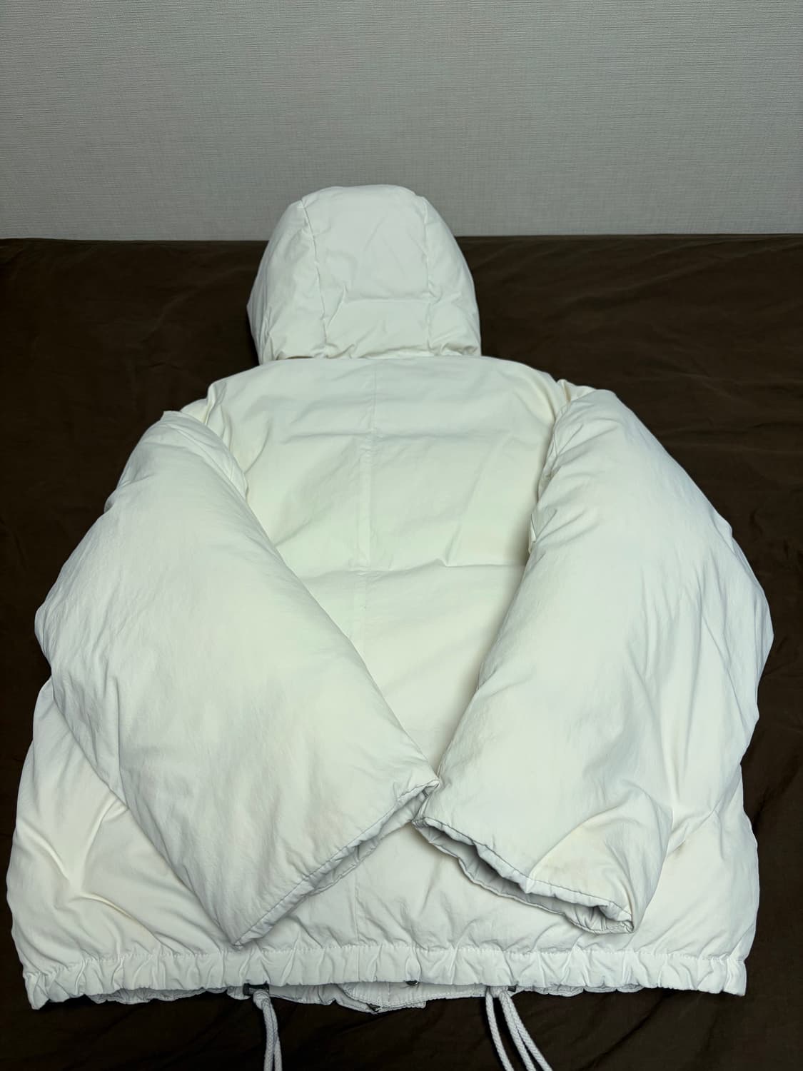 비슬로우 후드 쇼츠 다운 파카 화이트 S 상품이미지5