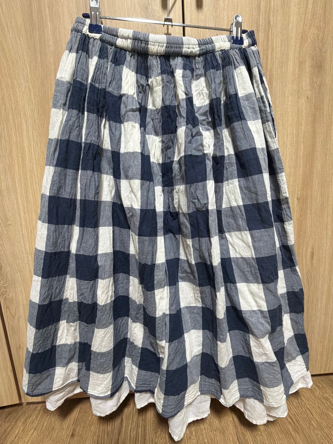 모리걸 밴딩 체크 미디스커트 스즈코 상품이미지2