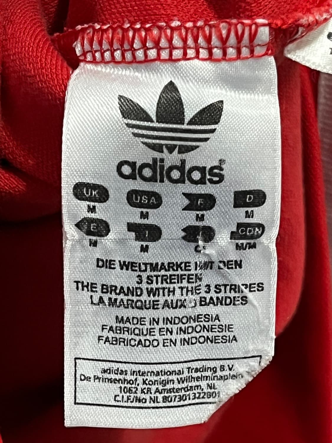 아디다스 유로파 레드 삼선 져지 M 상품이미지8