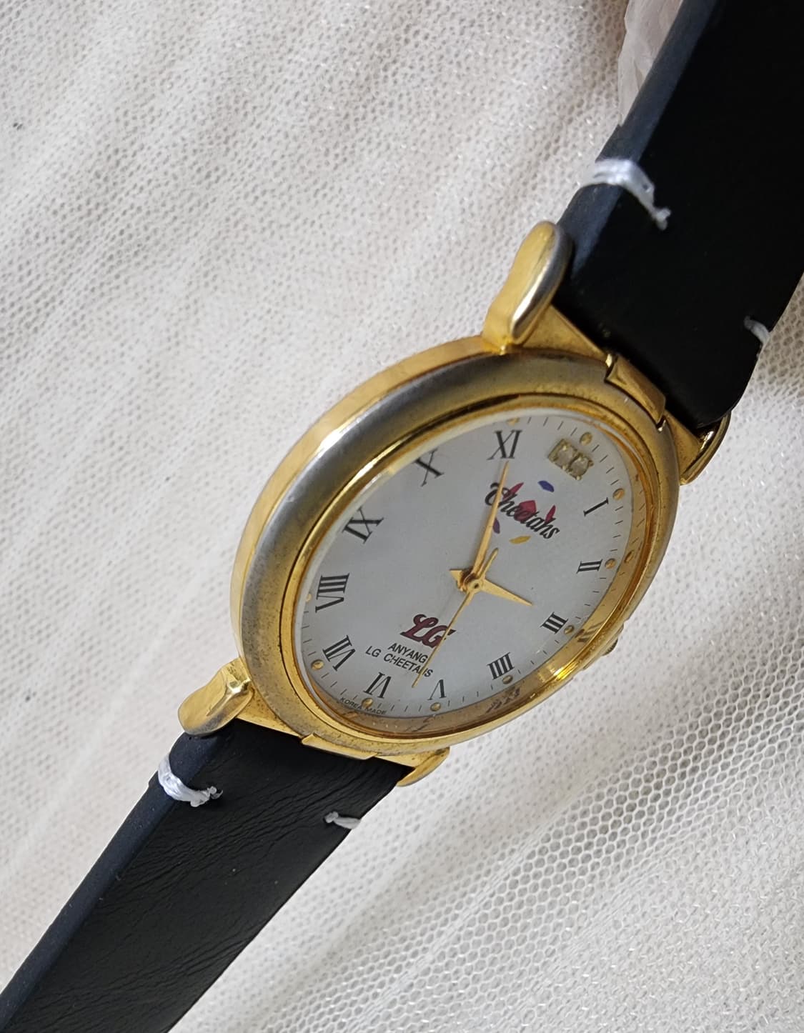 빈티지 안양 LG 치타스 금장 가죽 손목시계 상품이미지6