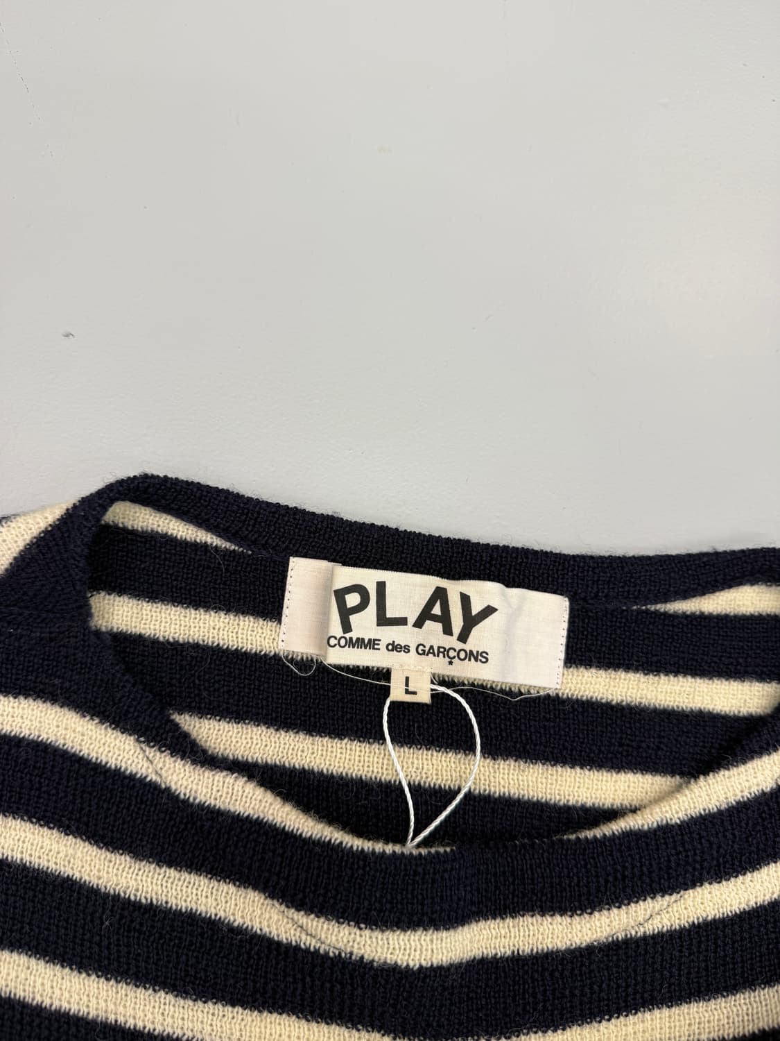 꼼데가르송 루즈핏 스트라이프 보트넥 니트 상품이미지6