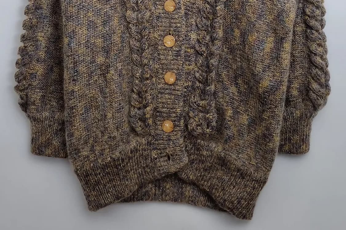 JPN 빈티지 브라운 모헤어 가디건  상품이미지4
