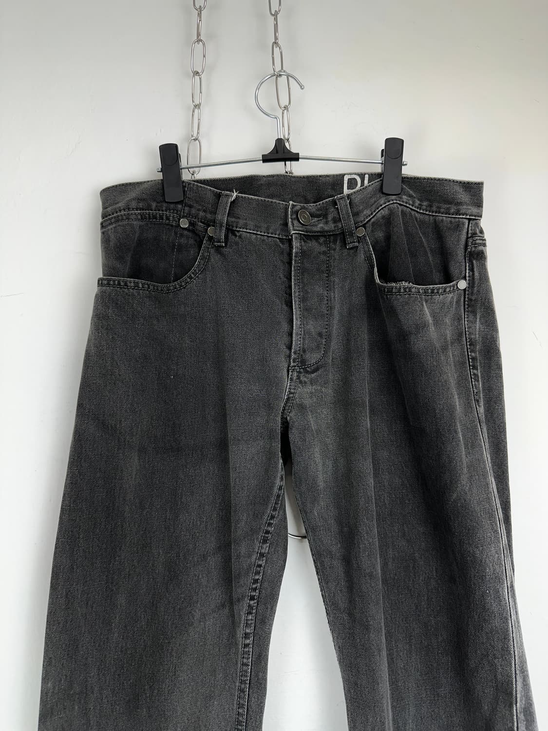 DKNY Pure Black Washed Denim Pants 상품이미지5