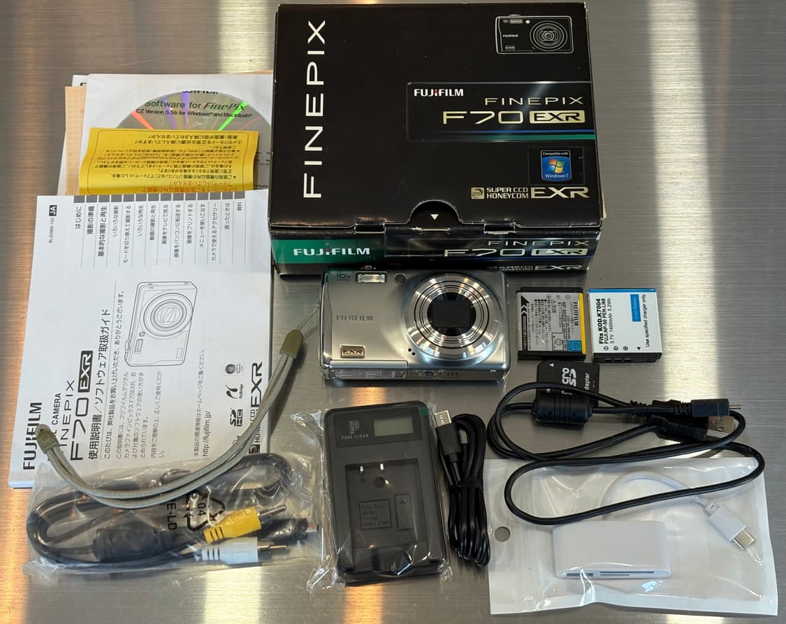 배터리2개/박스O/민트급)후지필름 파인픽스 f70exr 실버 빈티지디카 상품이미지2