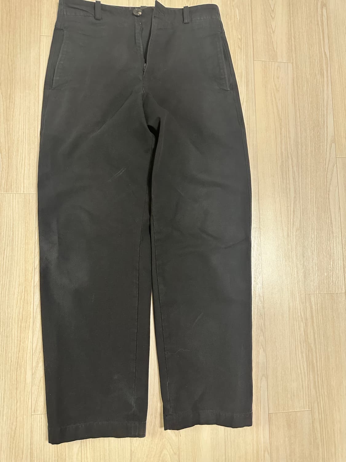 48사이즈) aieul p-스티치 트라우저 블랙 상품이미지2