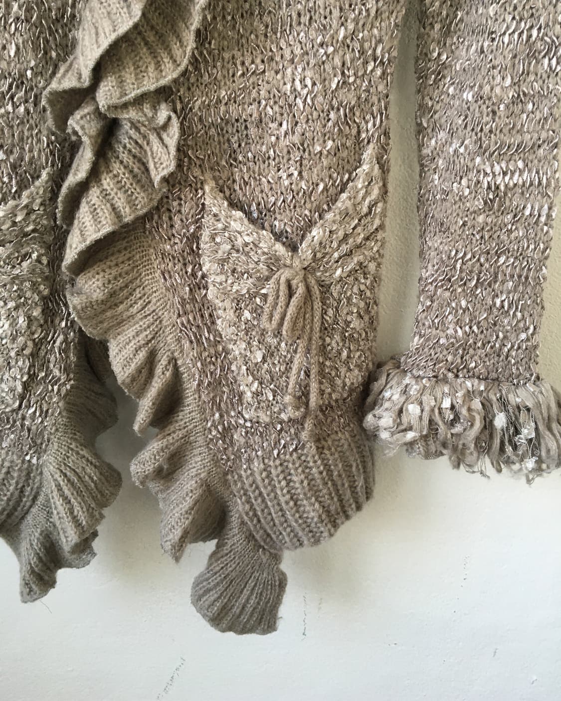 Ruffle point knit cardigan 상품이미지4