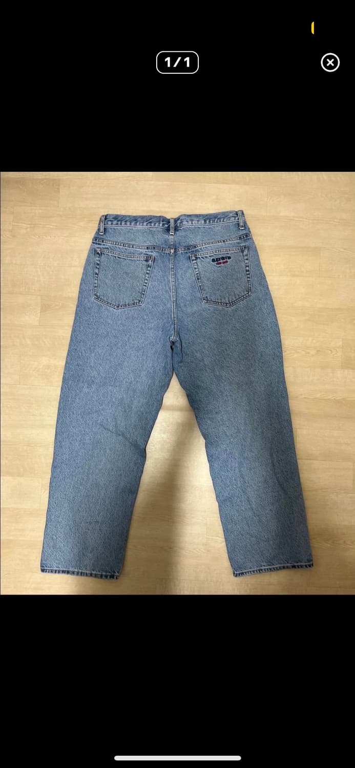 25ss 슈프림 배기진 워시드 인디고 상품이미지1