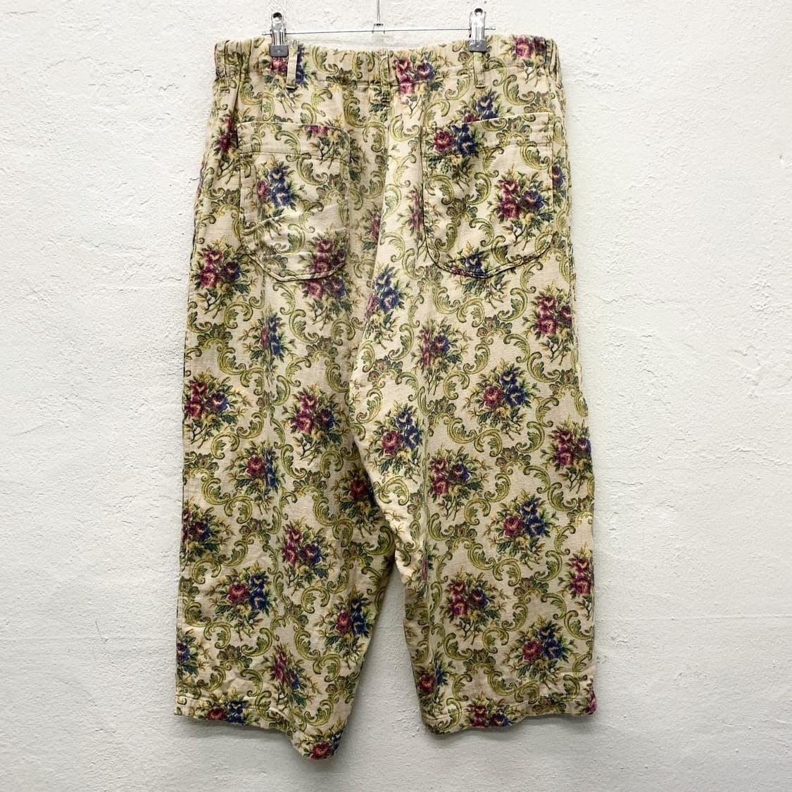 요지 야마모토 아방가르드 플로랄 루즈핏 밴딩 팬츠  상품이미지3