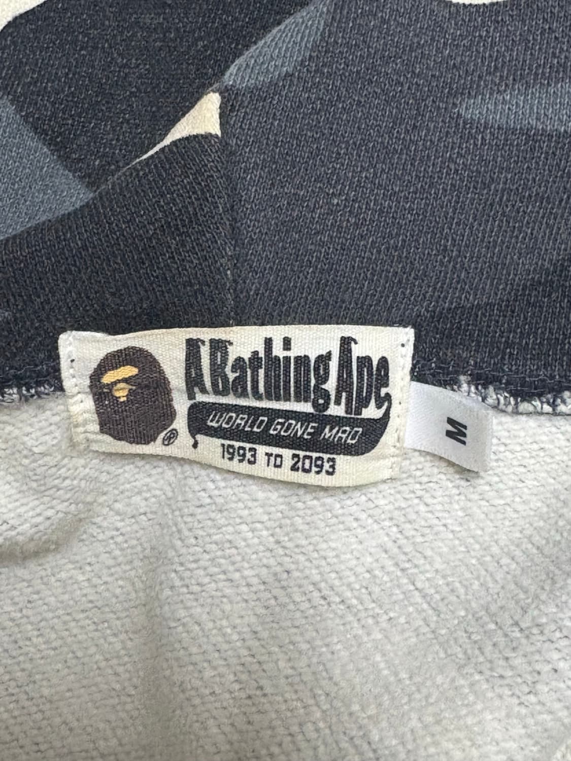 베이프 샤크 후드집업 야광 그레이 카모 M  상품이미지7