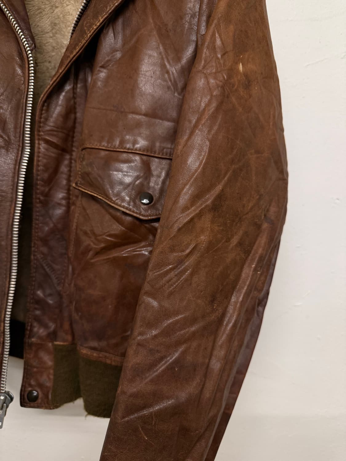 60s 쇼트 플라이트 가죽자켓 g-1 상품이미지4