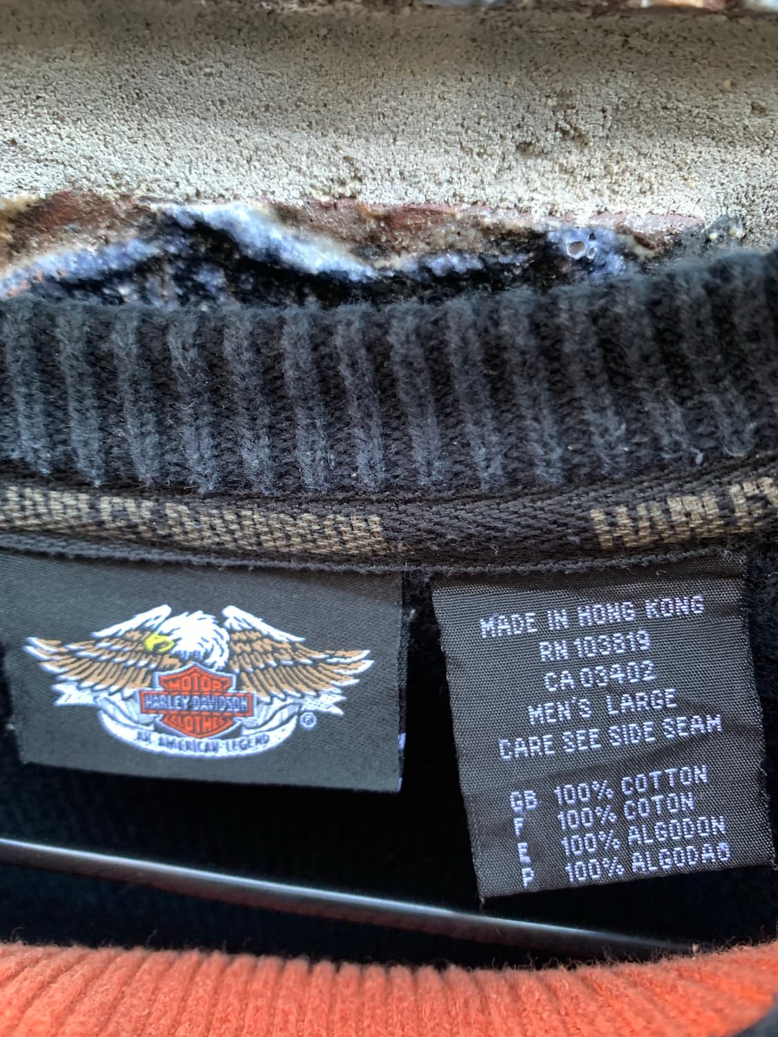 할리데이비슨 컬러블럭 코튼 니트 상품이미지3