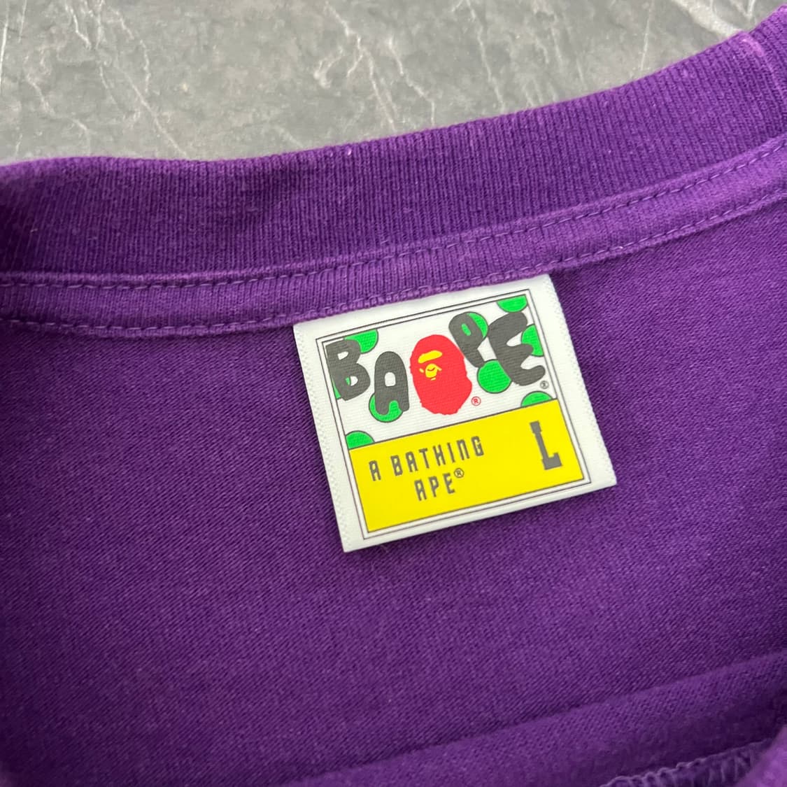베이프 컬리지 사루 헤드 반팔 퍼플 상품이미지4
