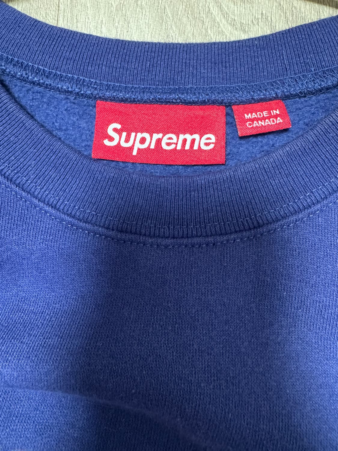 [M]슈프림 이스테블리시드 크루넥 워시드 네이비 맨투맨 상품이미지3