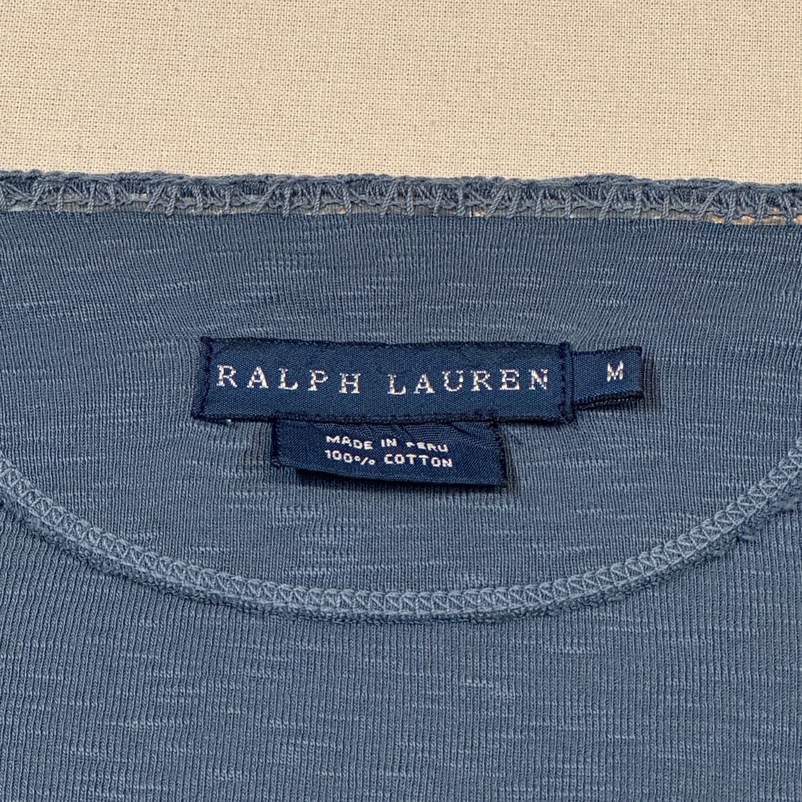 M) 폴로 랄프로렌 와이드넥 헨리넥 슬러브 티셔츠 상품이미지5