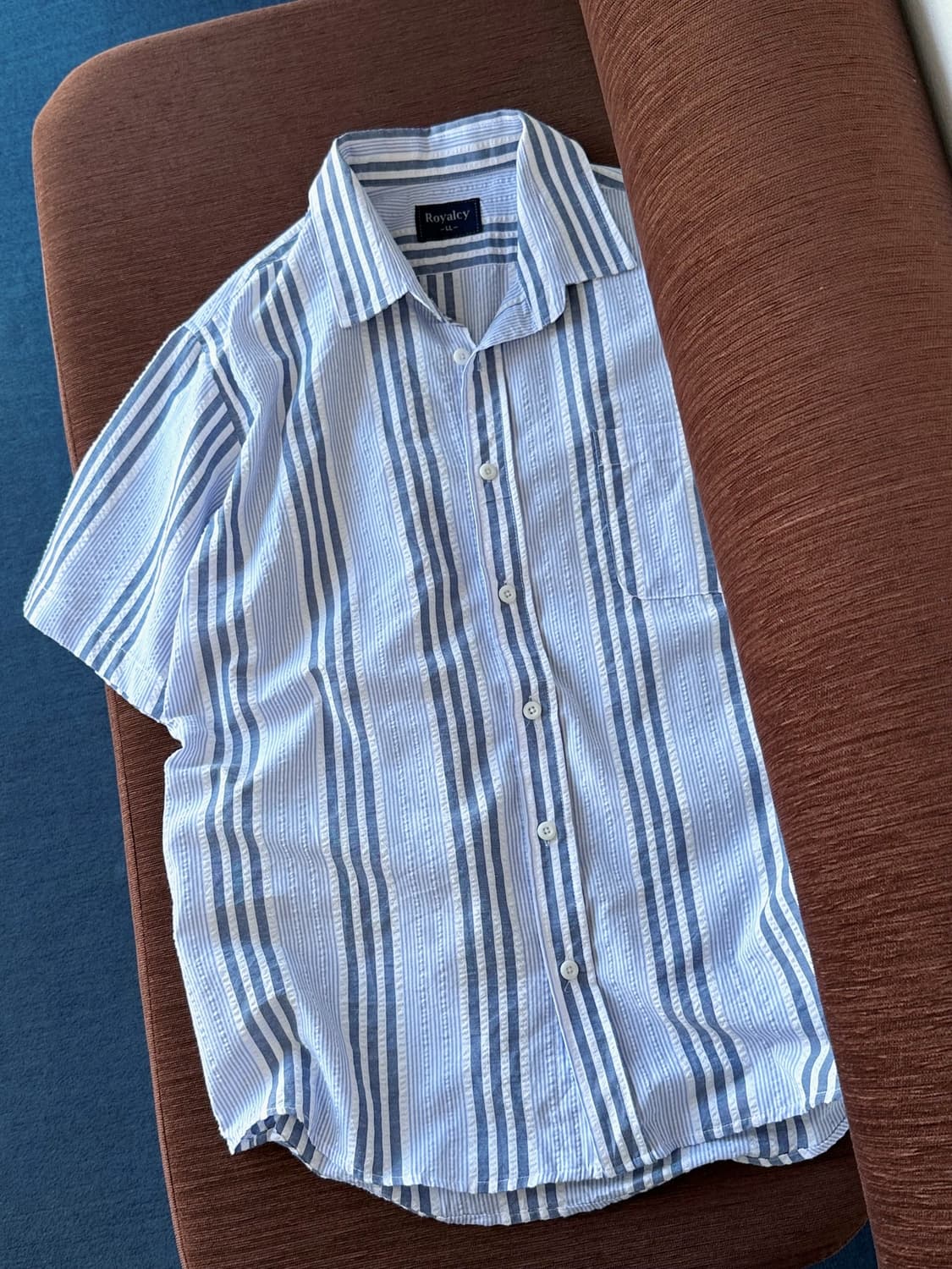 Natural sucker fabric H/S shirt 상품이미지4
