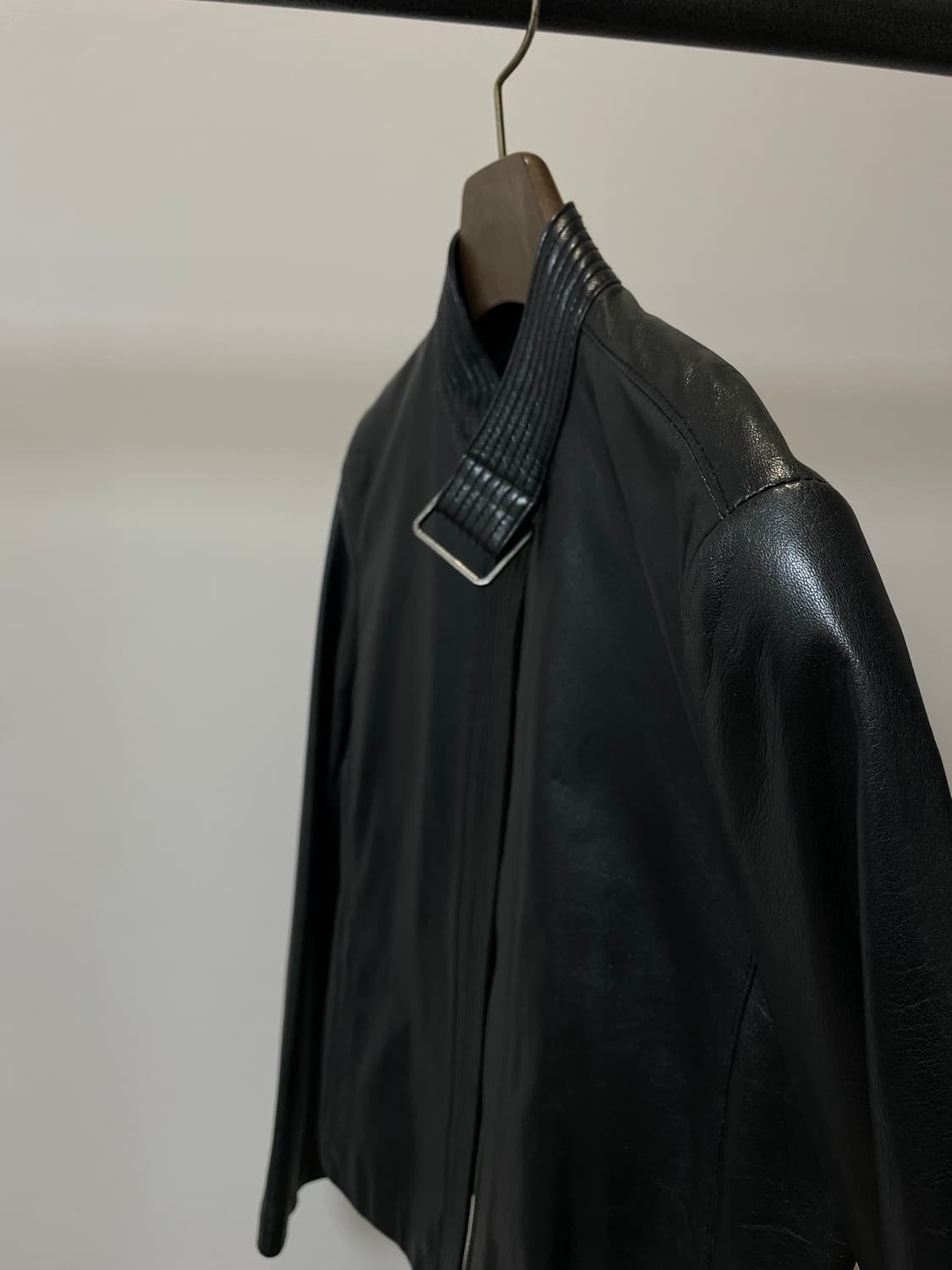 (S) ax 아르마니 익스체인지 미니멀 가죽 자켓 상품이미지6