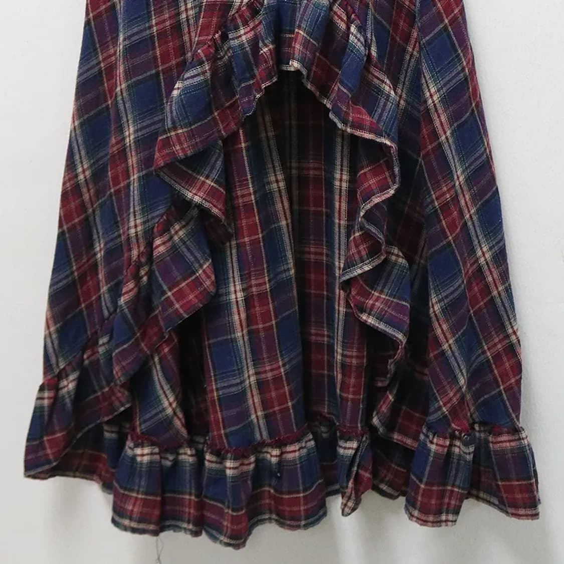 지알엘 체크 언발 프릴 롱 스커트 63607 상품이미지4