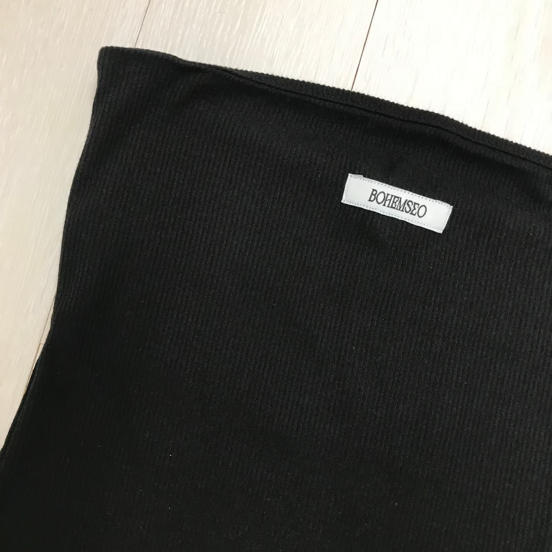 BOHEMSEO 보헤미안서울 BASIC TUBE TOP, BLACK 튜브 상품이미지2