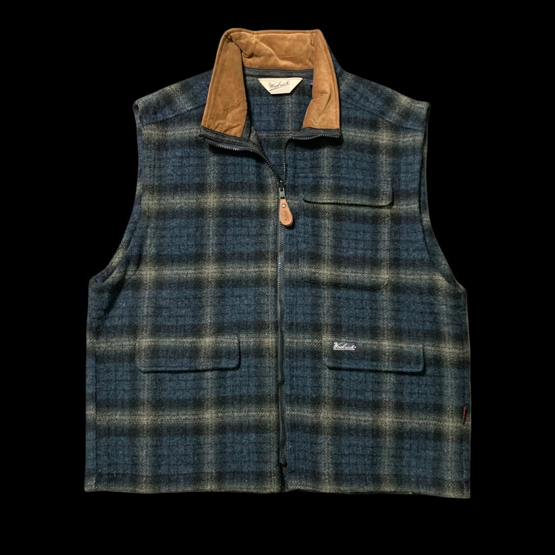 [L~XL] 울리치 채크 울 집업 베스트 상품이미지2