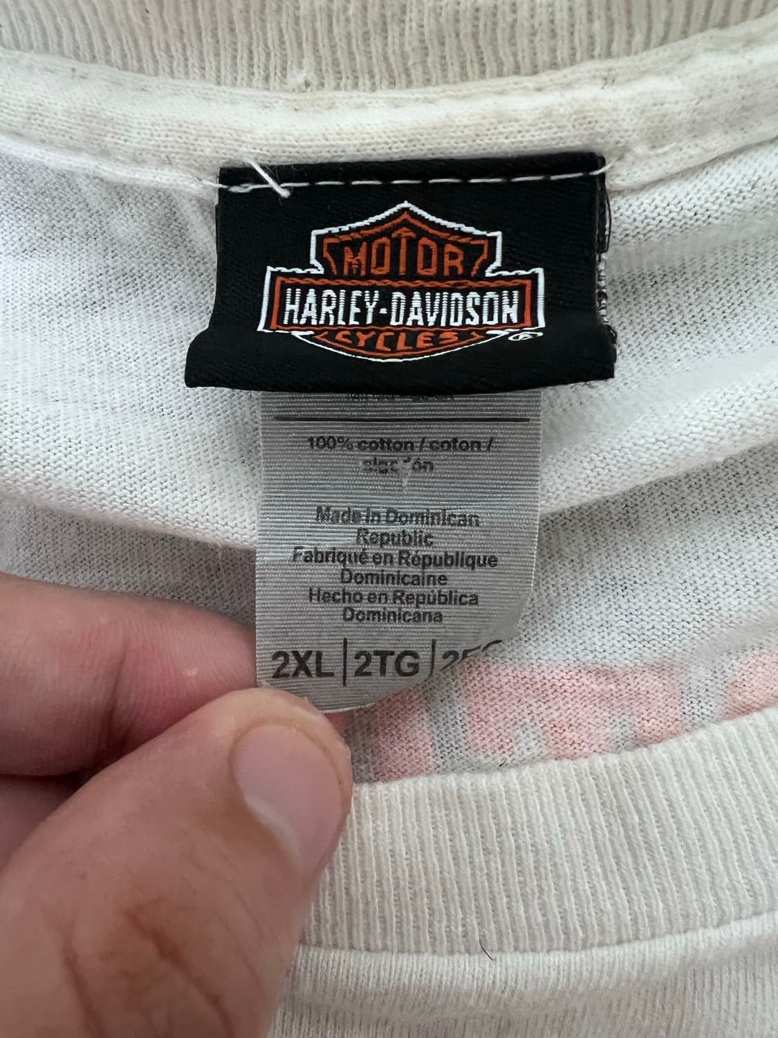 할리데이비슨 빅 로고 화이트 티셔츠 상품이미지3