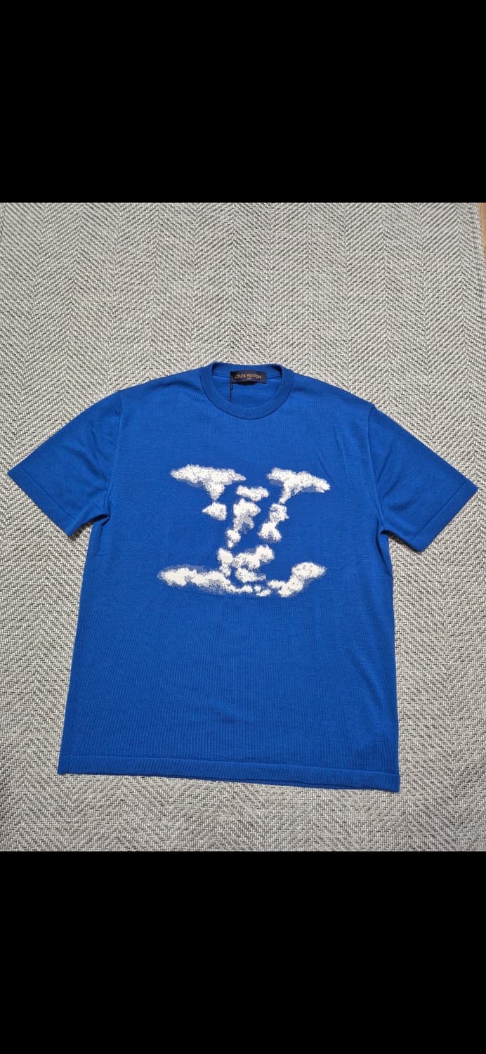 새상품 한글택 한정판-100-L 루이비통 버질 아블로 자카드 반팔티 상품이미지1