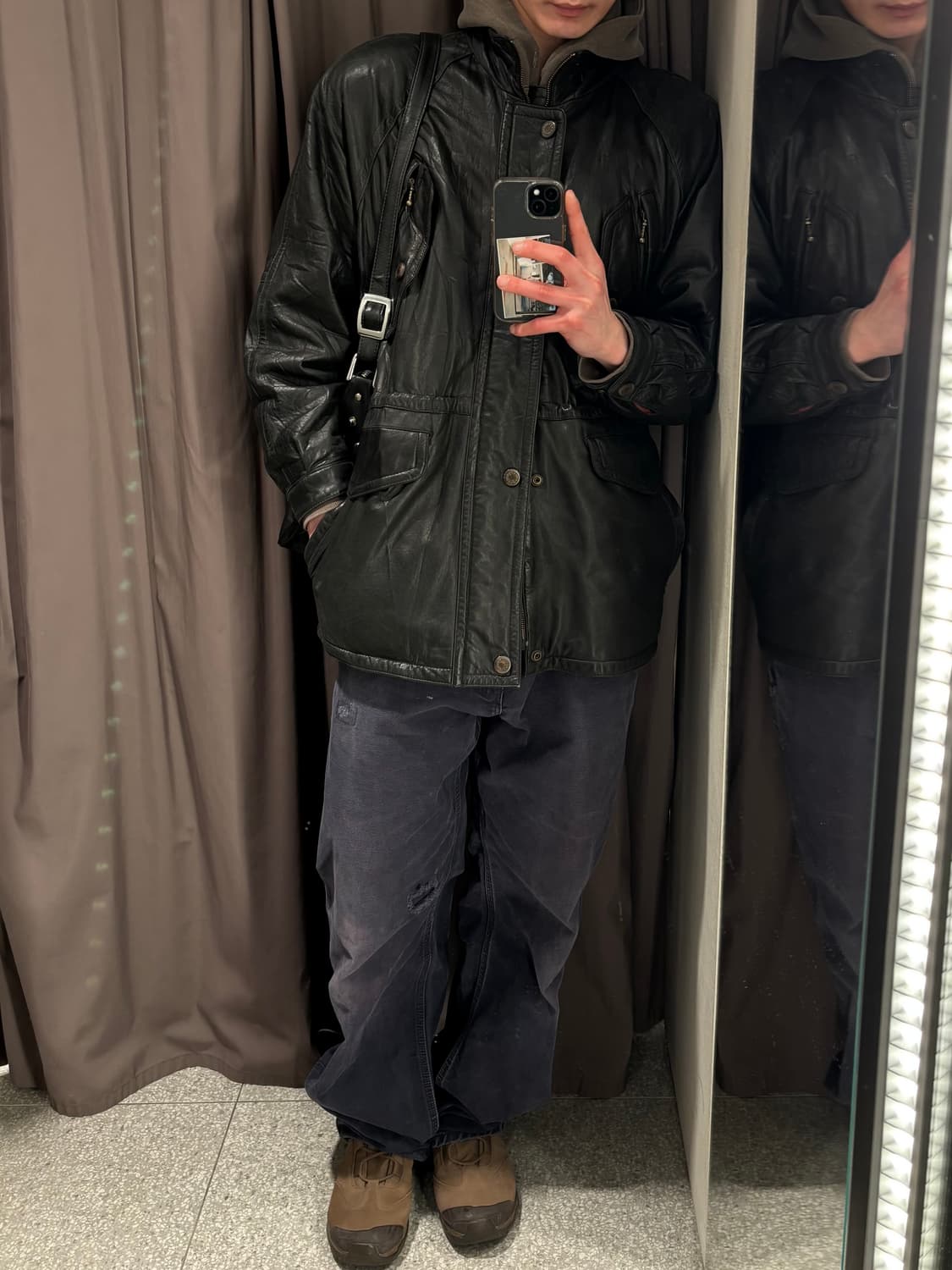 vtg lambskin field jacket 상품이미지2