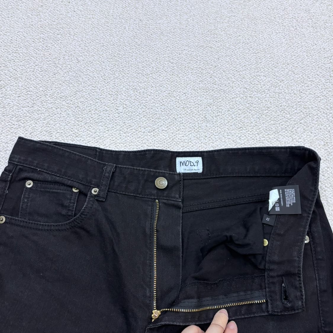 32 모드나인 블랙 데님 팬츠 0428E 상품이미지4