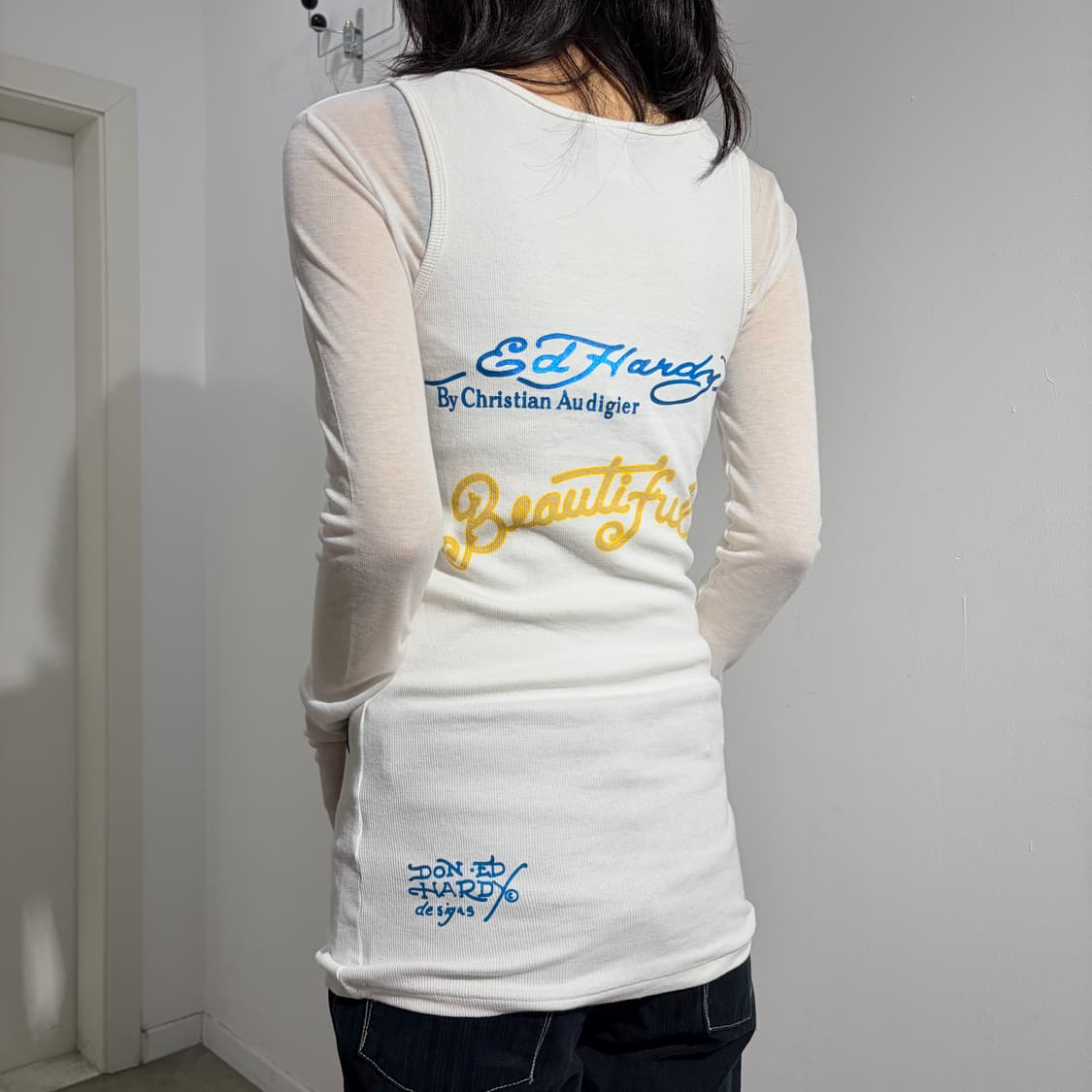 Ed Hardy 에드하디 비즈 장미 나시 상품이미지4