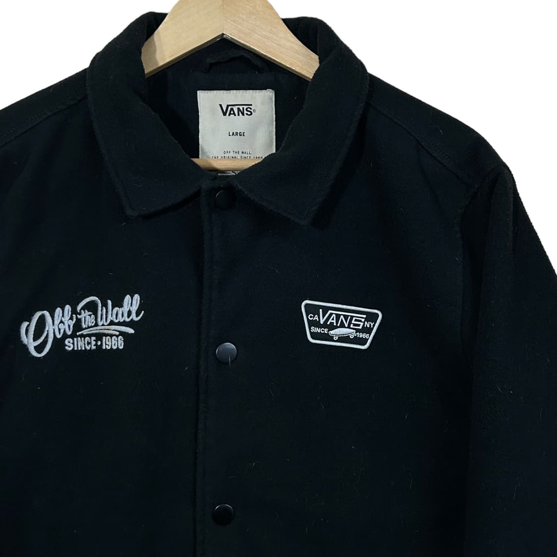 반스 체커보드 모직 누빔 스타디움 바시티 자켓 L 상품이미지5