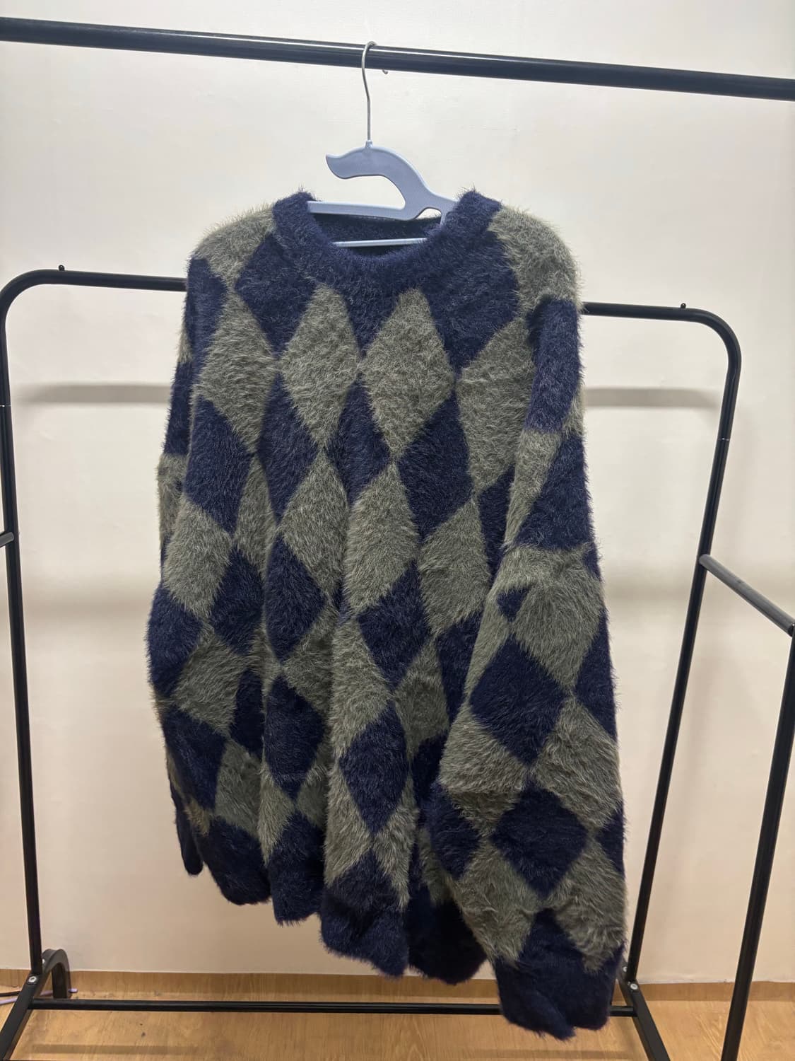 AJOBYAJO Harlequin Check Oversized Sweat 상품이미지2