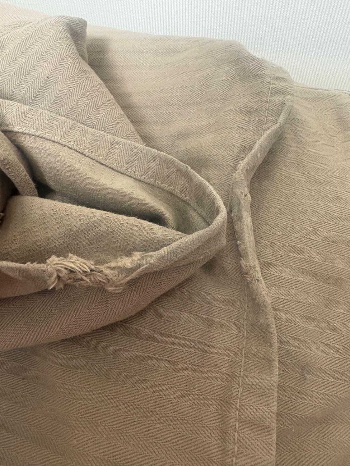 런츠 runts 베이지 와이드핏 커브드바지 상품이미지2