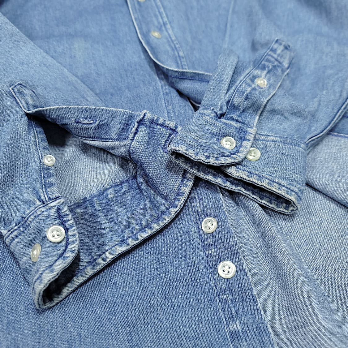 [M] 폴로 연청 레드포니 긴팔 데님셔츠 상품이미지7