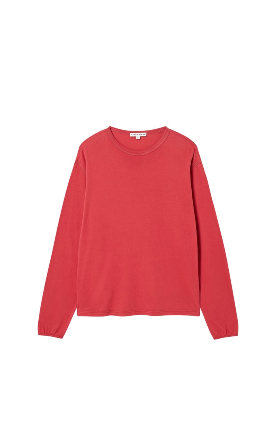 [S] 애프터프레이 울 블렌디드 롱 슬리브 티셔츠 레드 상품이미지1