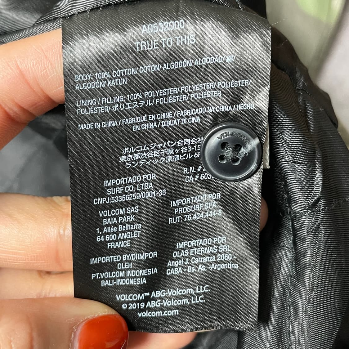 VOLCOM 빈티지 카키 카모패턴 퀄팅 밀리터리 셔츠 A00455 상품이미지10