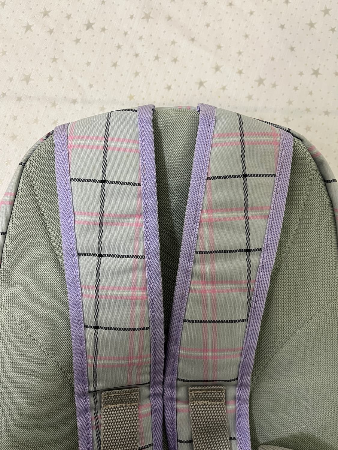 베네통 블루베리 체크 백팩 🫟 상품이미지7