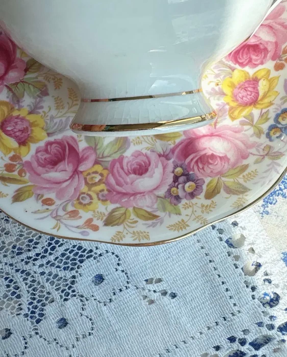 1940s 영국 빈티지 로얄알버트 세레나 에이본 쉐입 티잔 듀오 상품이미지5