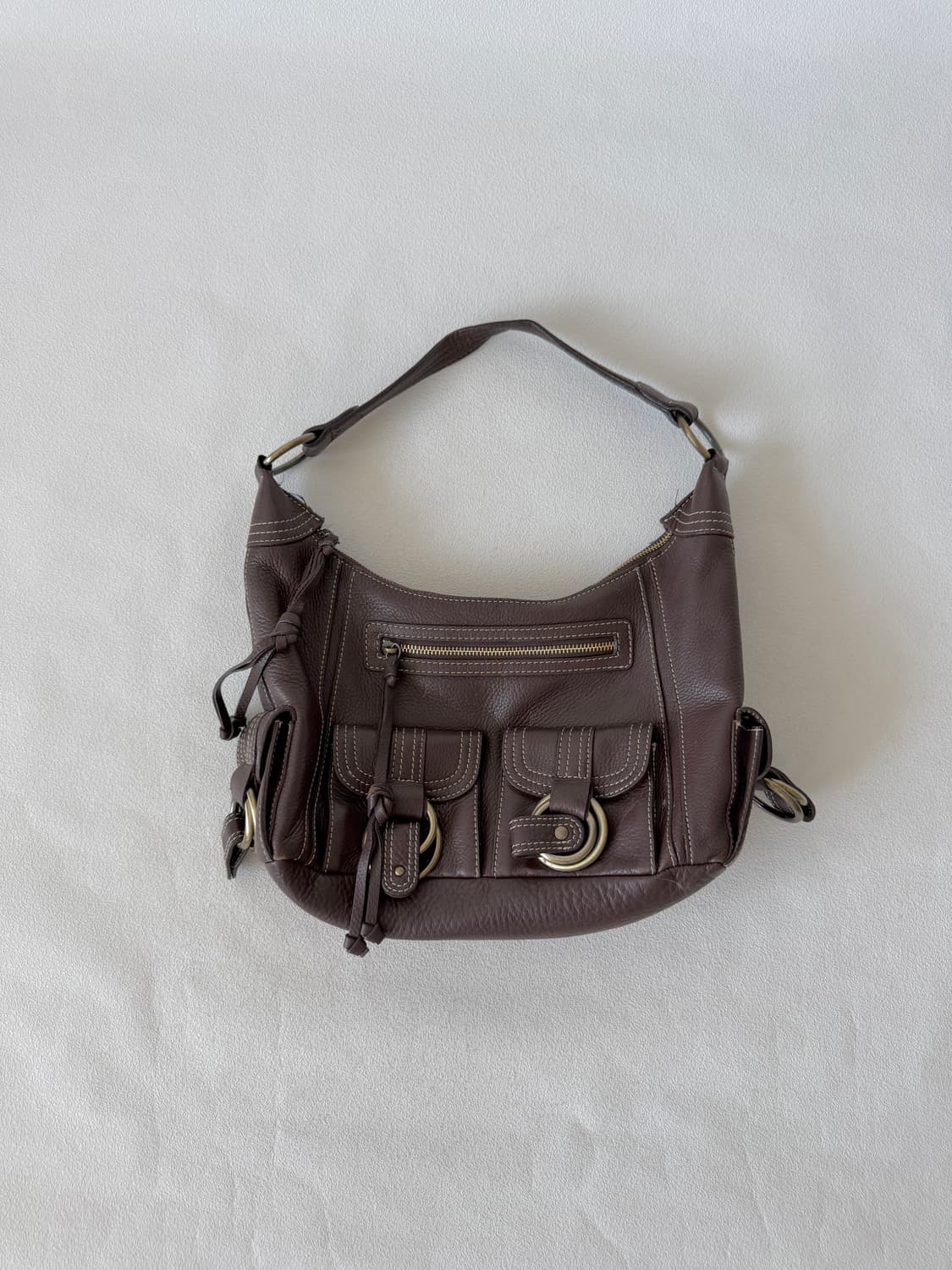 Pre owned 레더 숄더백 상품이미지2