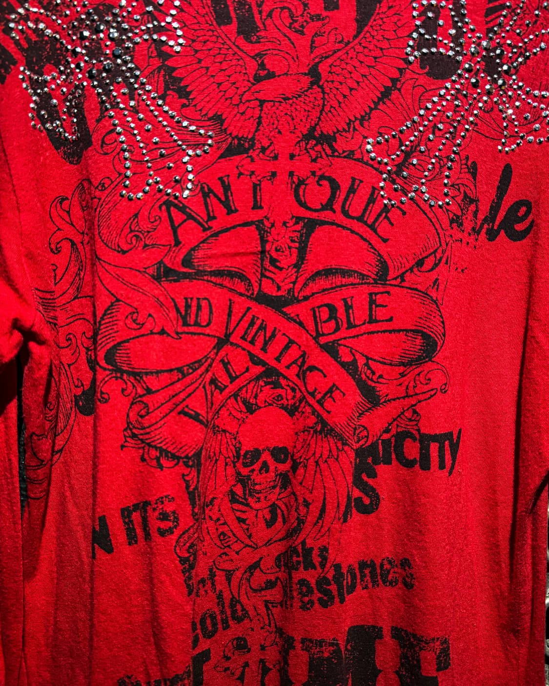 Kiss up Corp – Red Skull Graphic Long-sl 상품이미지8